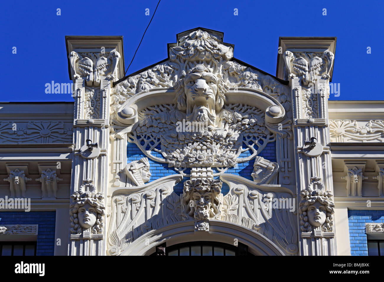 Jugendstilhaus, Riga, Lettland Stockfoto