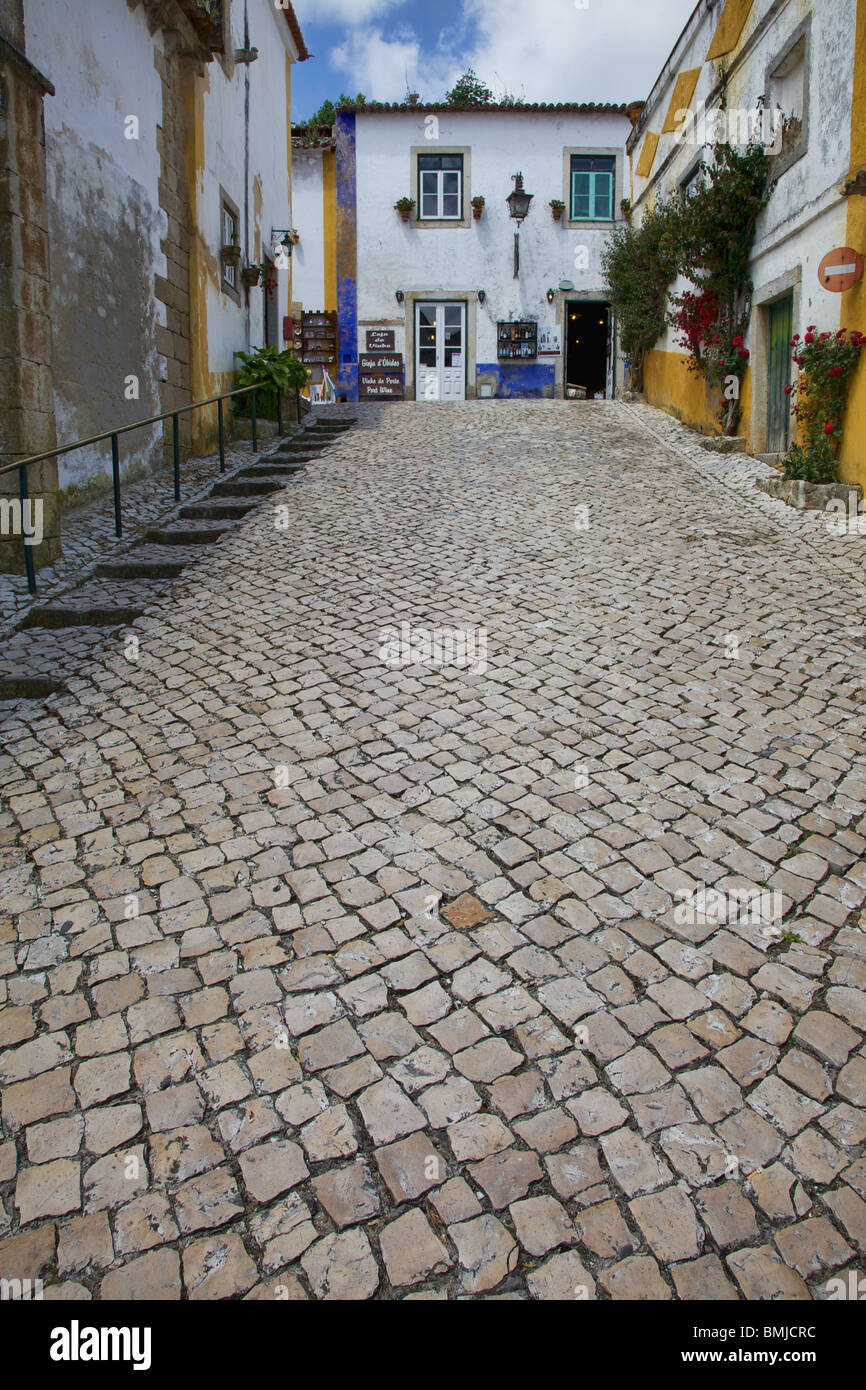 Europäischen mittelalterlichen Kopfsteinpflaster Stockfoto