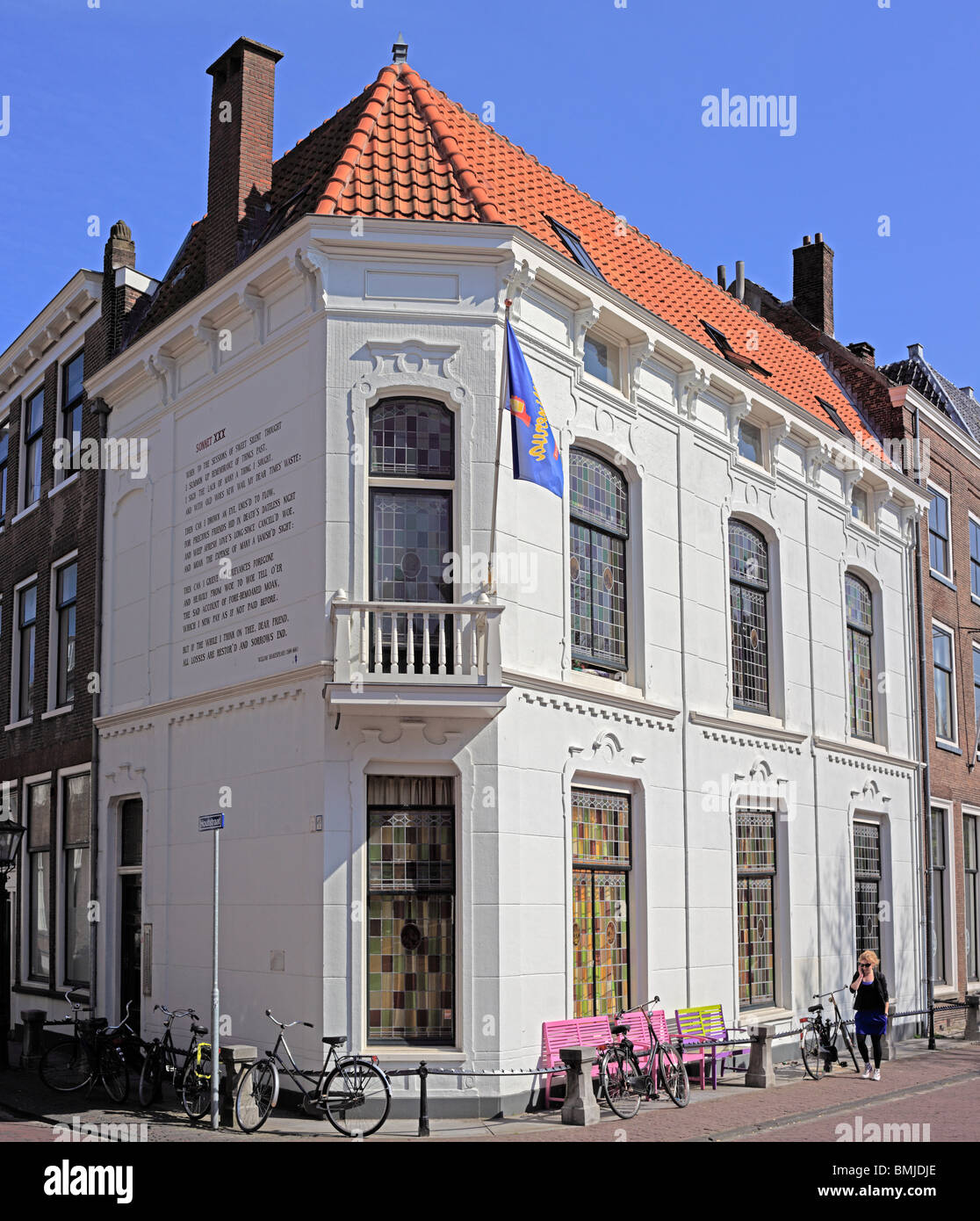 Traditionelle niederländische Haus, Amsterdam, Niederlande Stockfoto