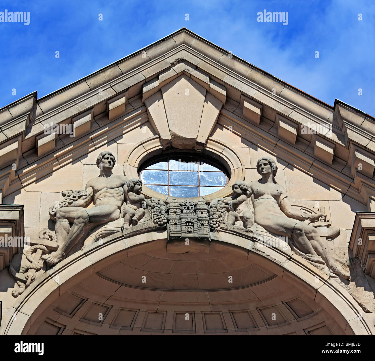 Jugendstilhaus, Riga, Lettland Stockfoto