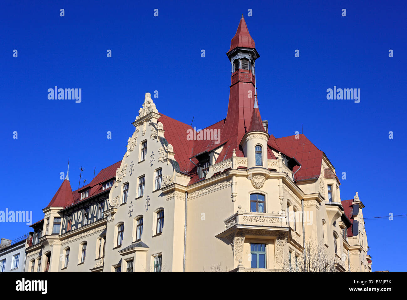 Jugendstilhaus, Riga, Lettland Stockfoto