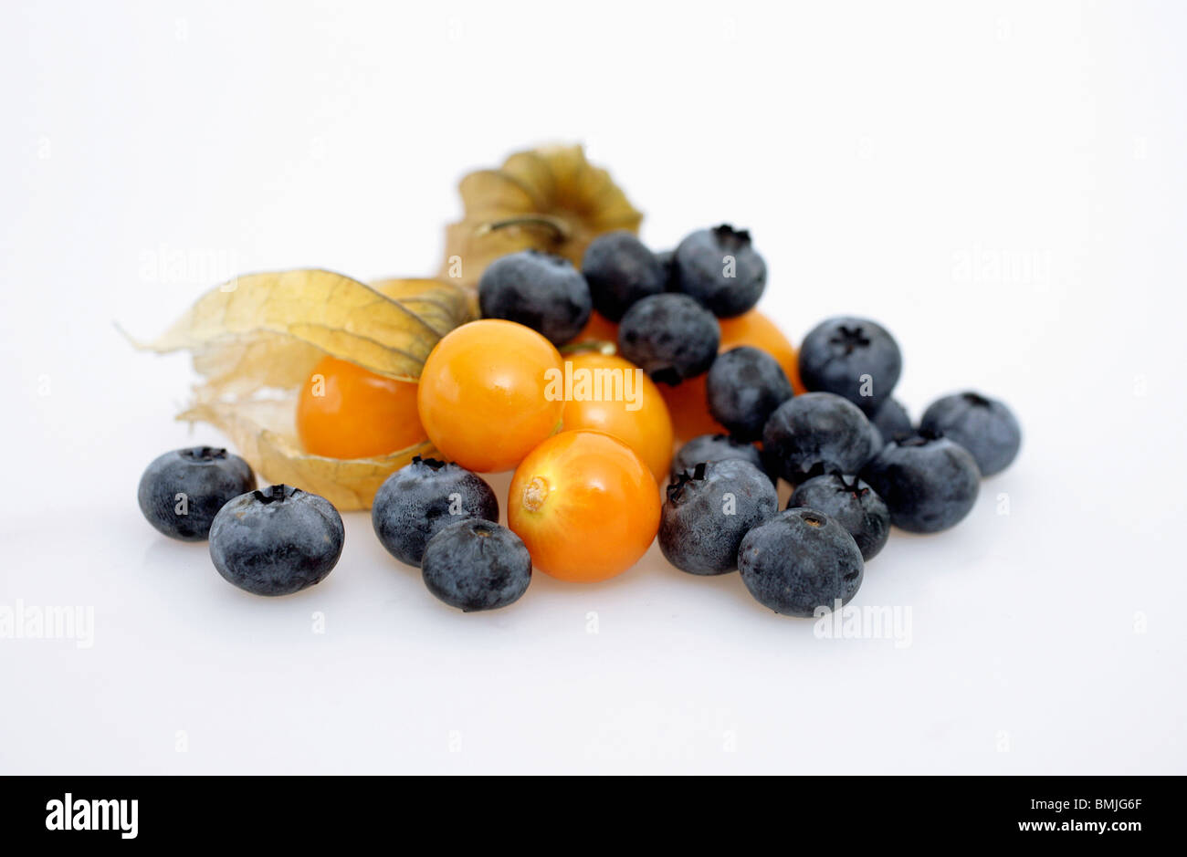 Closeup auf Früchte und Beeren Stockfoto
