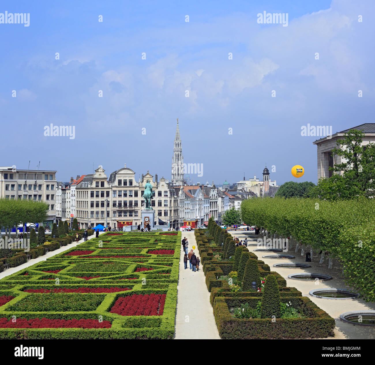 Die Gärten des Mont des Arts, Brüssel, Belgien Stockfoto