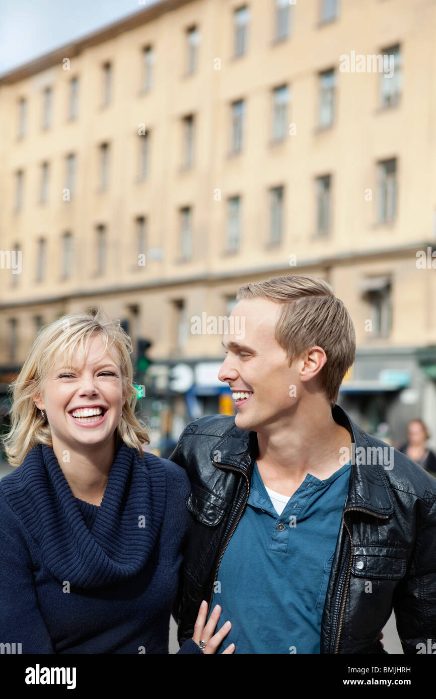 Zusammen in der Stadt Stockfoto