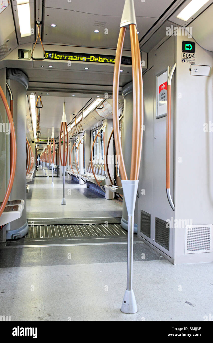 Metro Brüssel Zug, Brüssel, Belgien Stockfoto