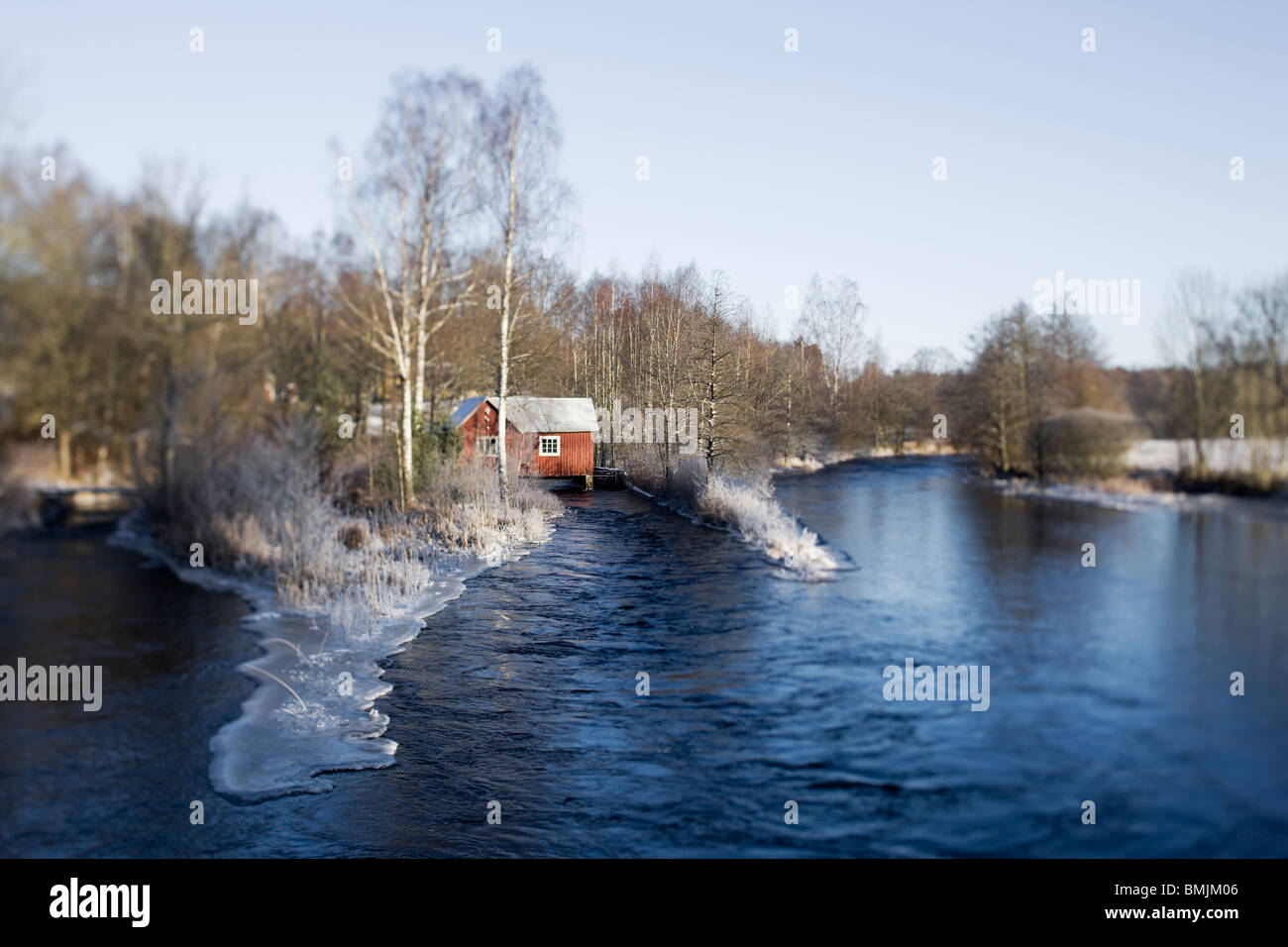 Skandinavien, Schweden, Skane, Blick auf Weiherhaus Stockfoto