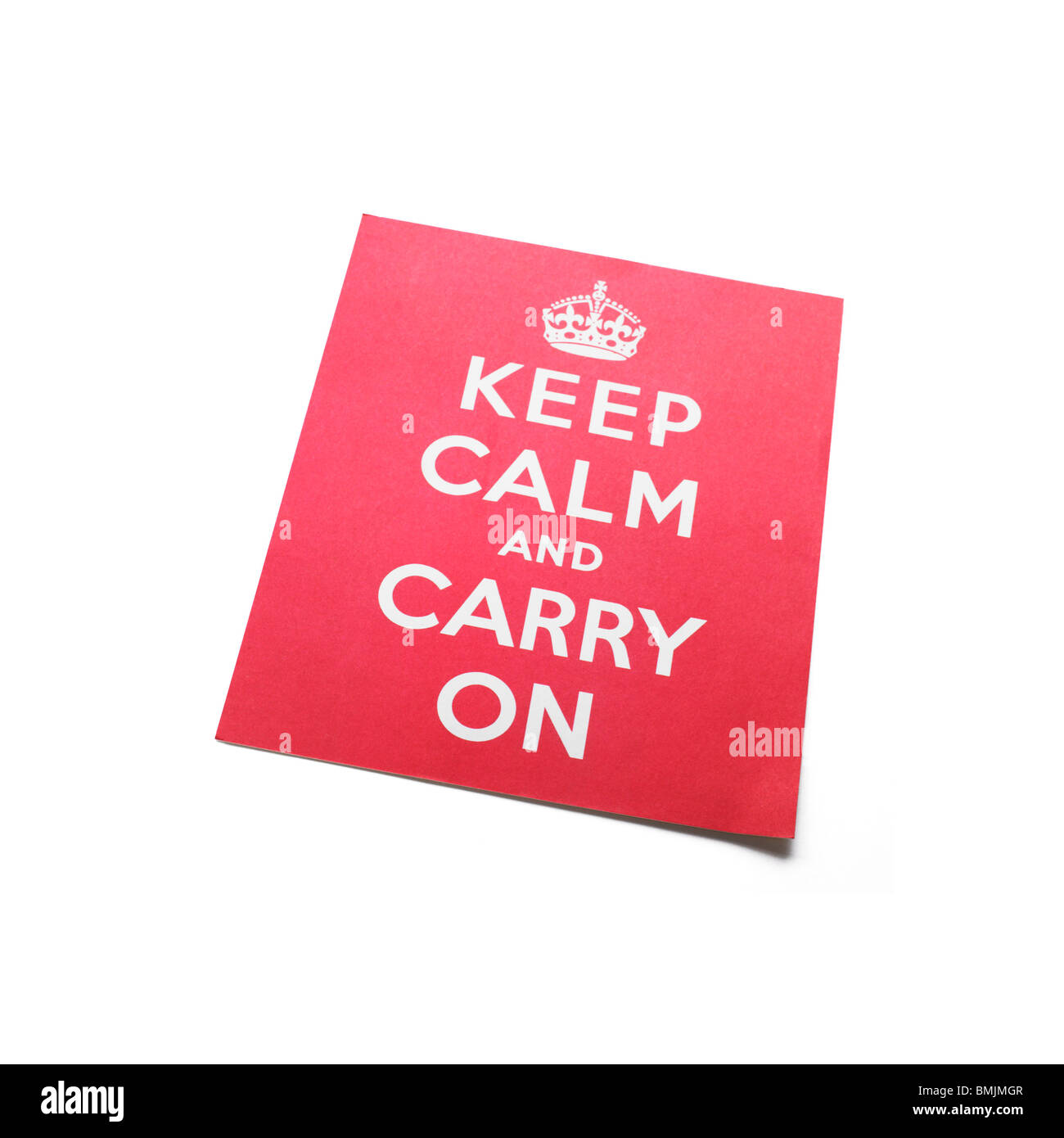 Bewahren Sie Ruhe und Carry On, Plakat Stockfoto