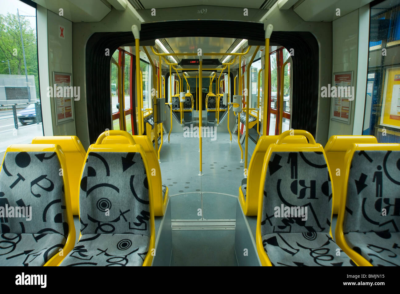 Mulhouse, Straßenbahn Stockfoto