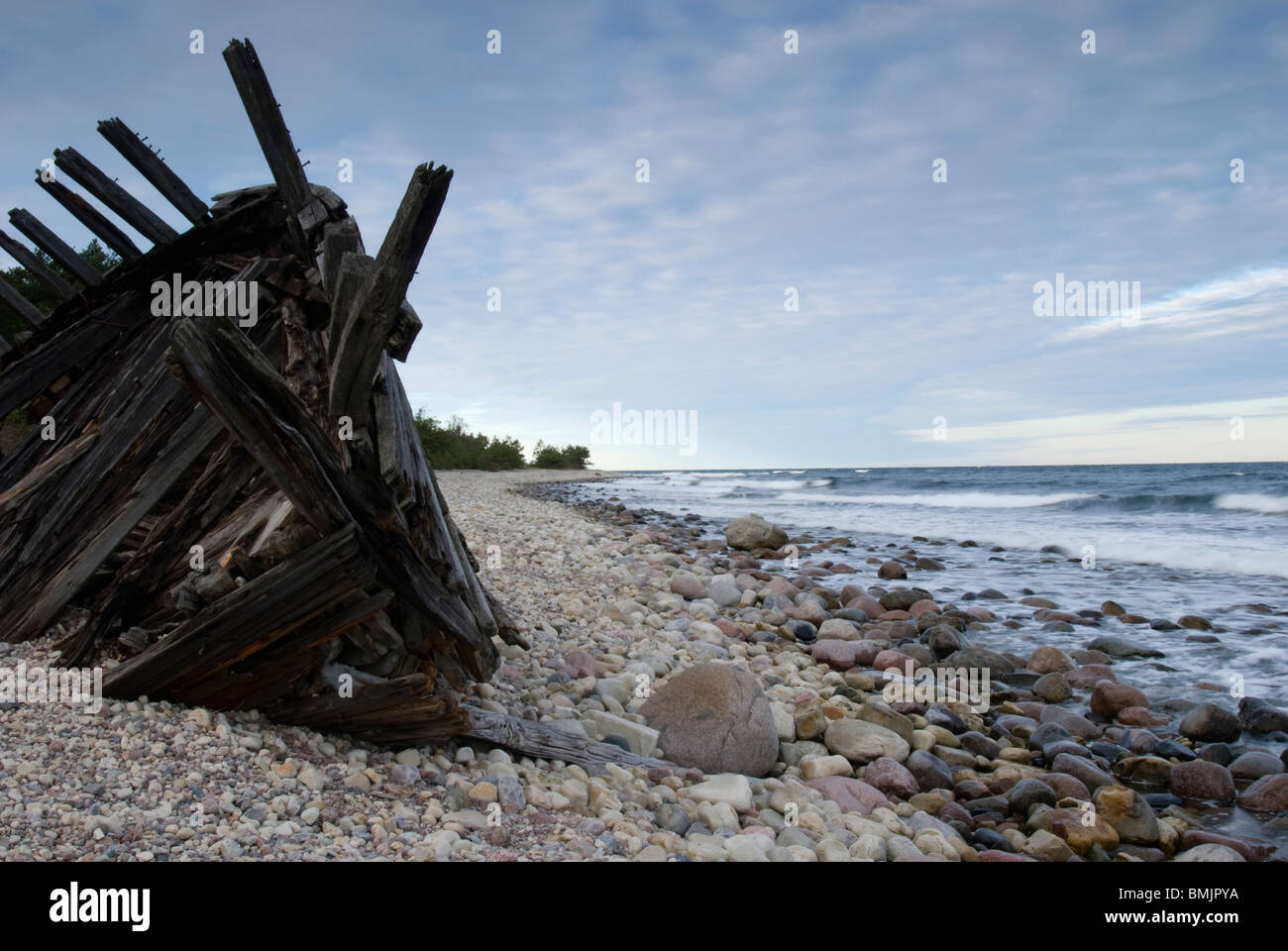 Skandinavien, Schweden, Öland, Schiffbruch auf dem Seeweg Stockfoto