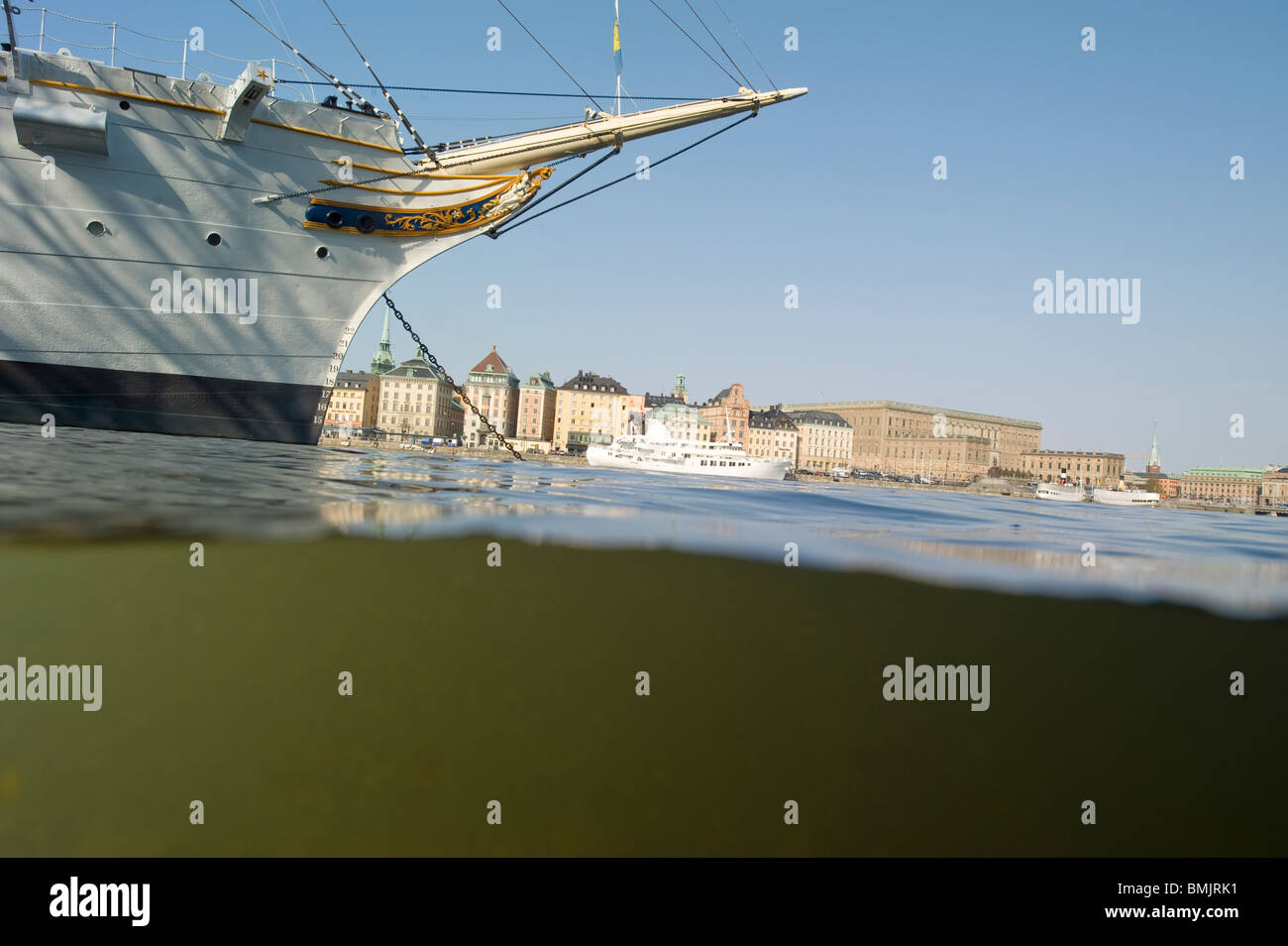 Ein Schiff in Stockholm Stockfoto