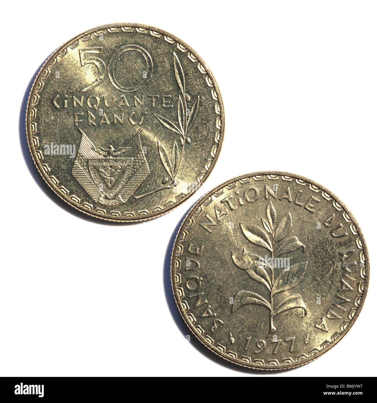 Ruandische Münze Stockfoto