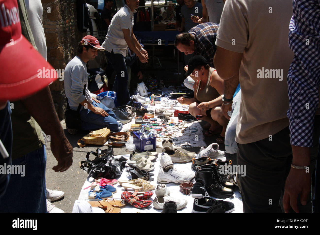 Porta Portese Markt in Trastevere Rom Italien Stockfoto
