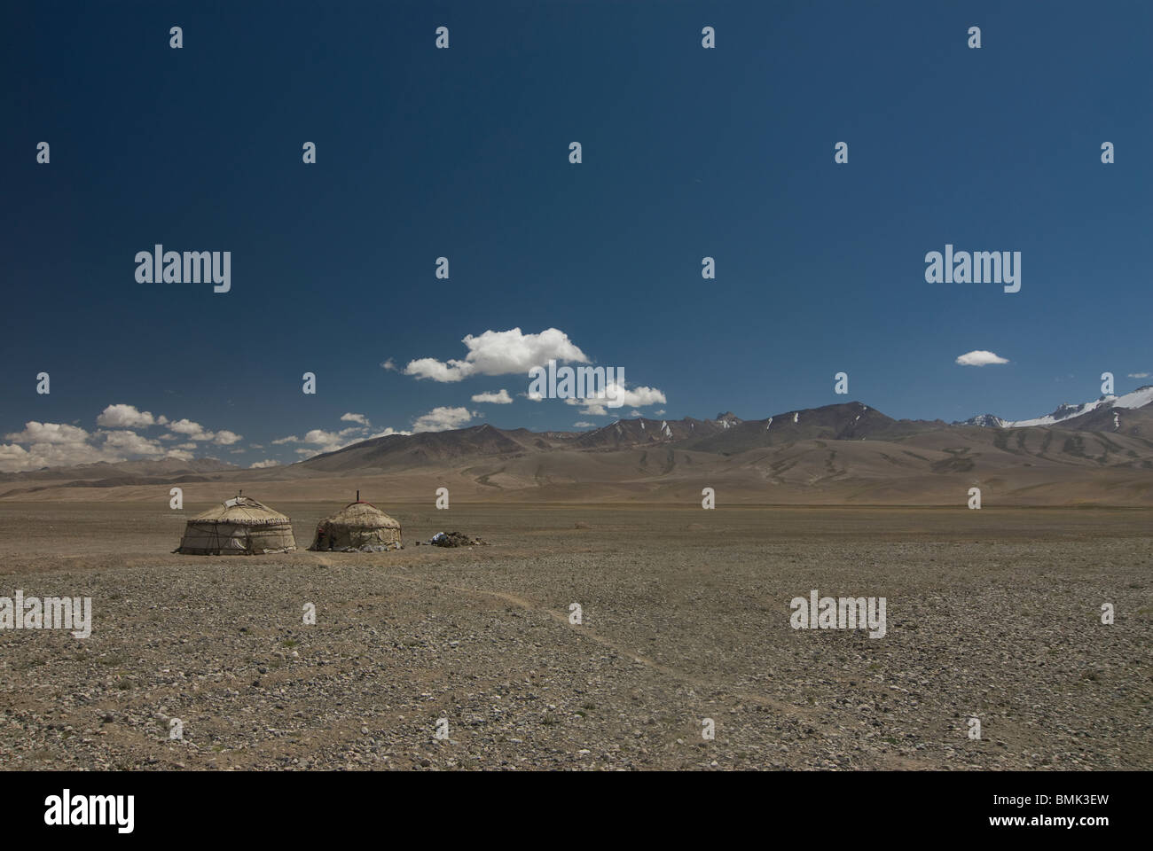 Einsame Jurte im Pamir, Pamir, Tadschikistan Stockfoto