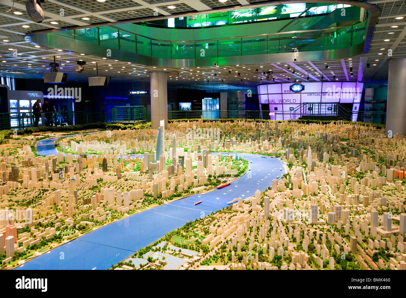 Modell der Stadt im Shanghai Urban Planning Museum Stockfoto