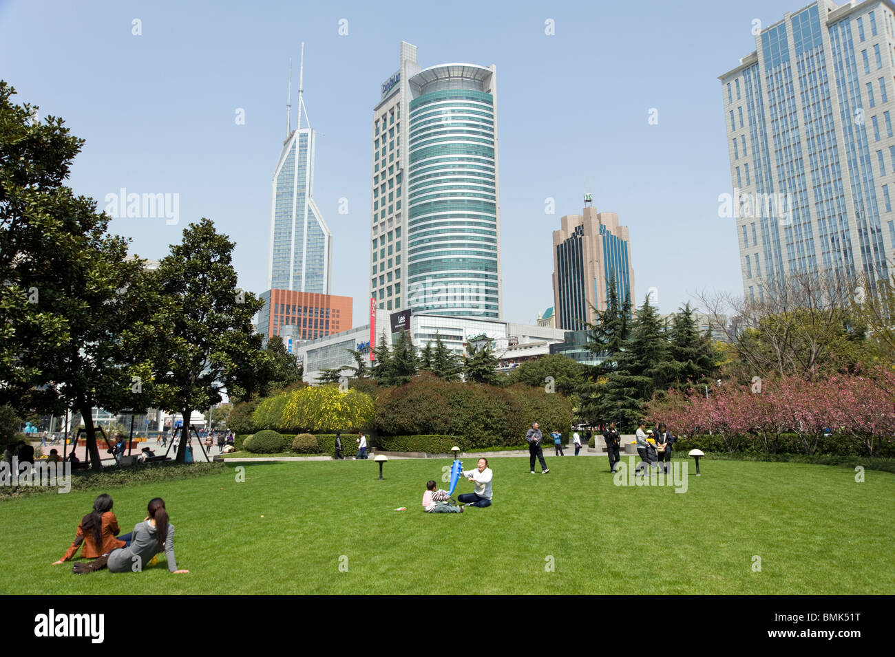 Renmin Guangchang oder Peoples Square, Shanghai, China Stockfoto