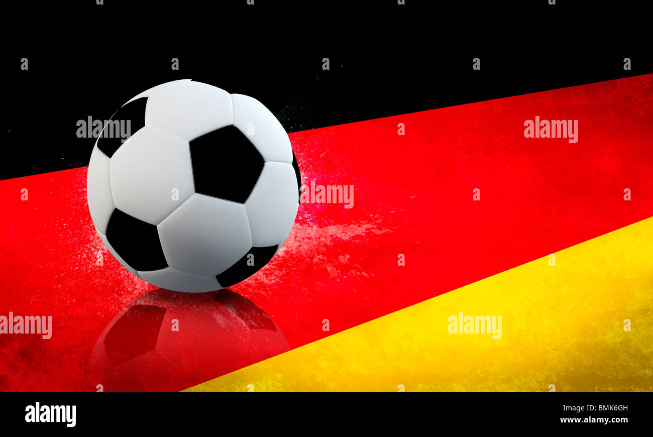 Deutschland Fussball Fussball Ball Fahne Liebe Herz Konzept Mit Der Deutschen Flagge In Form Eines Herzens Und Eines Fussballs Fliegen Aus Stockfotografie Alamy