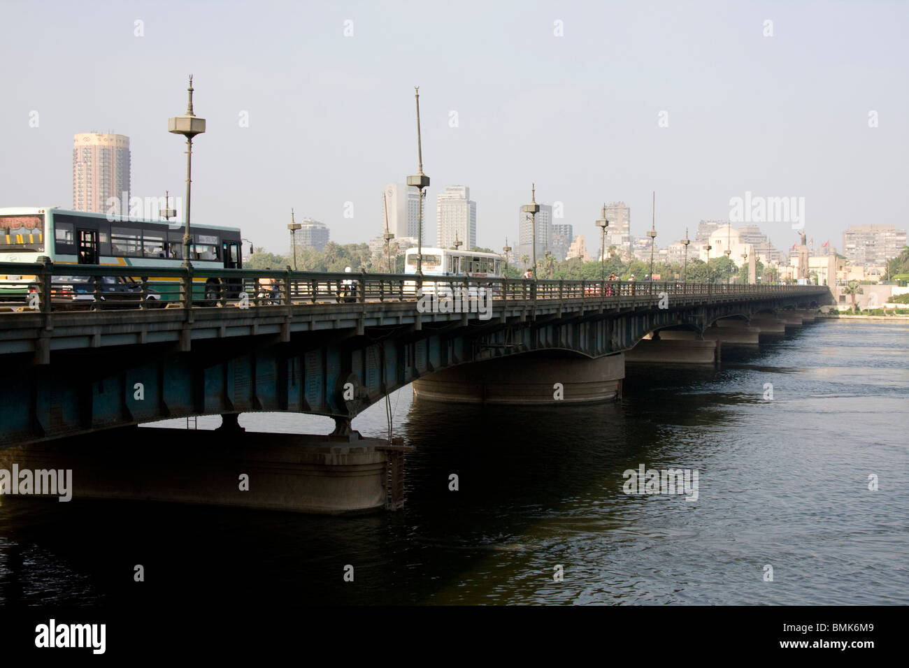El Tahir Brücke über den Nil, Kairo, Al Qahirah, Ägypten Stockfoto
