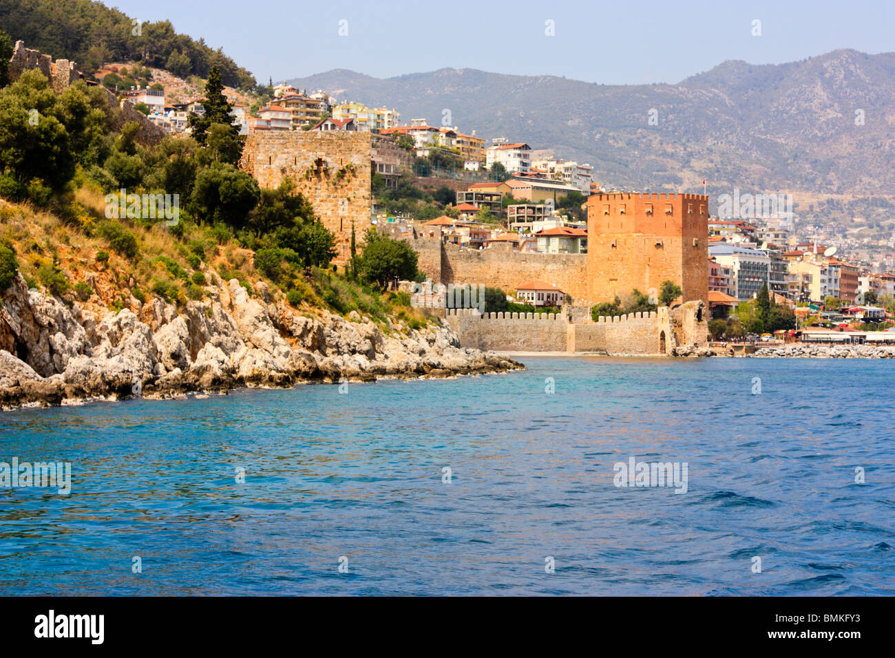 Der rote Turm in Alanya, Türkei Stockfoto