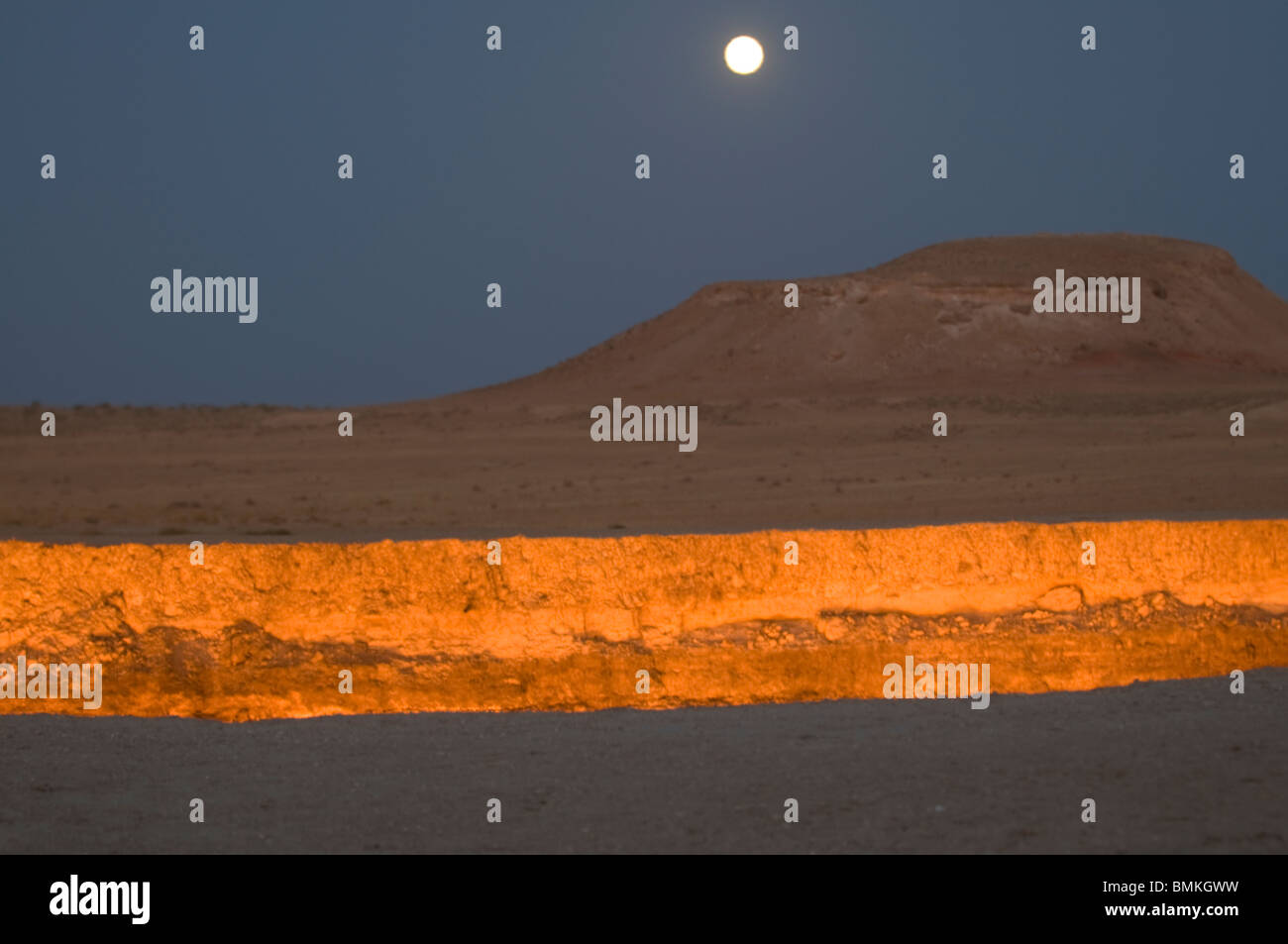 Darvaza Gas Krater, Turkmenistan Stockfoto