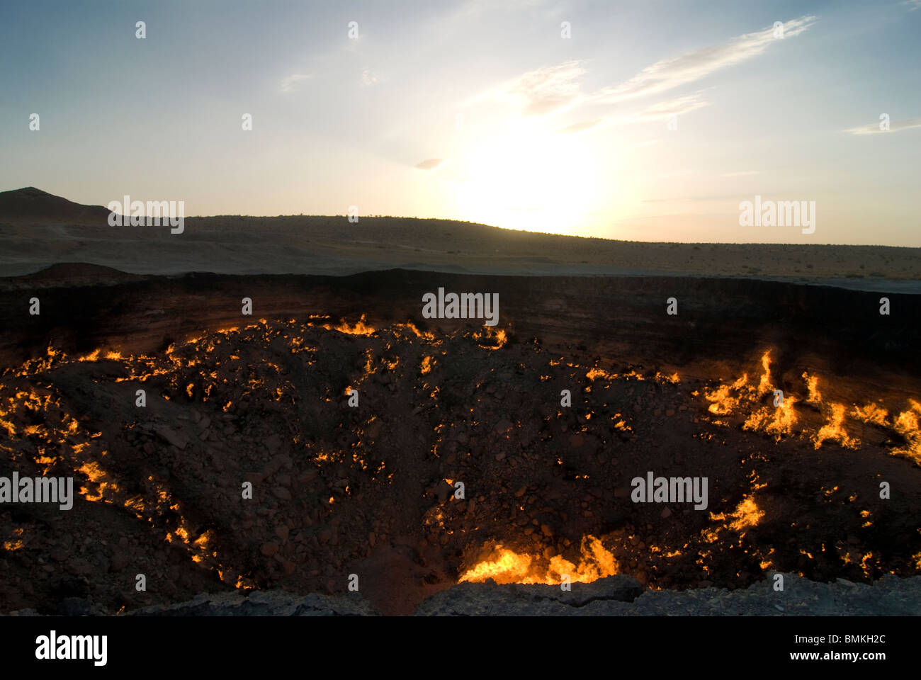 Darvaza Gas Krater, Turkmenistan Stockfoto