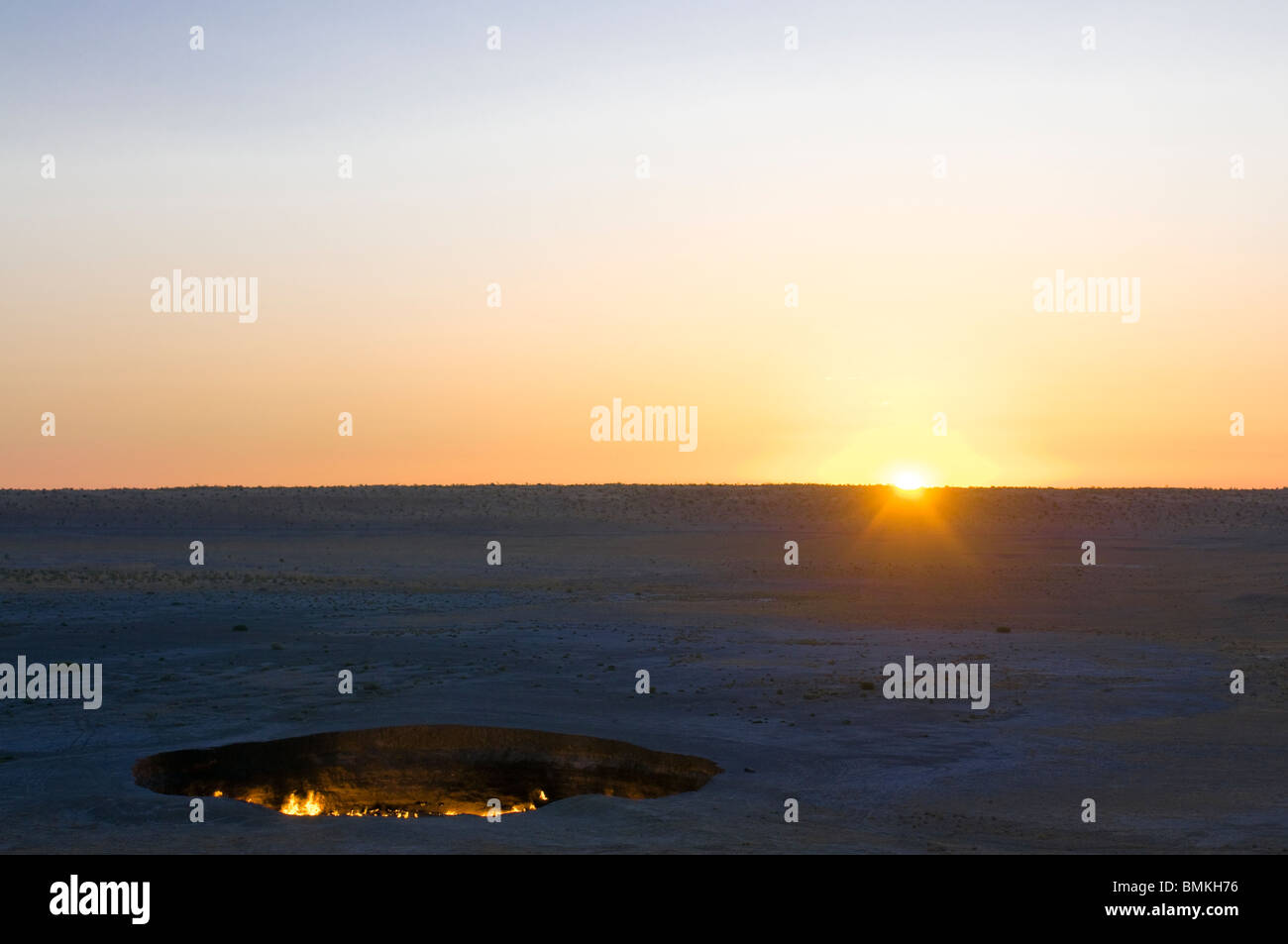 Darvaza Gas Krater, Turkmenistan Stockfoto