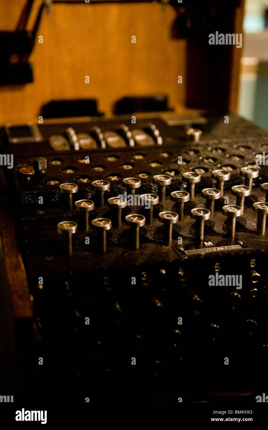 Deutsche WWII Enigma-Code-Maschine Stockfoto