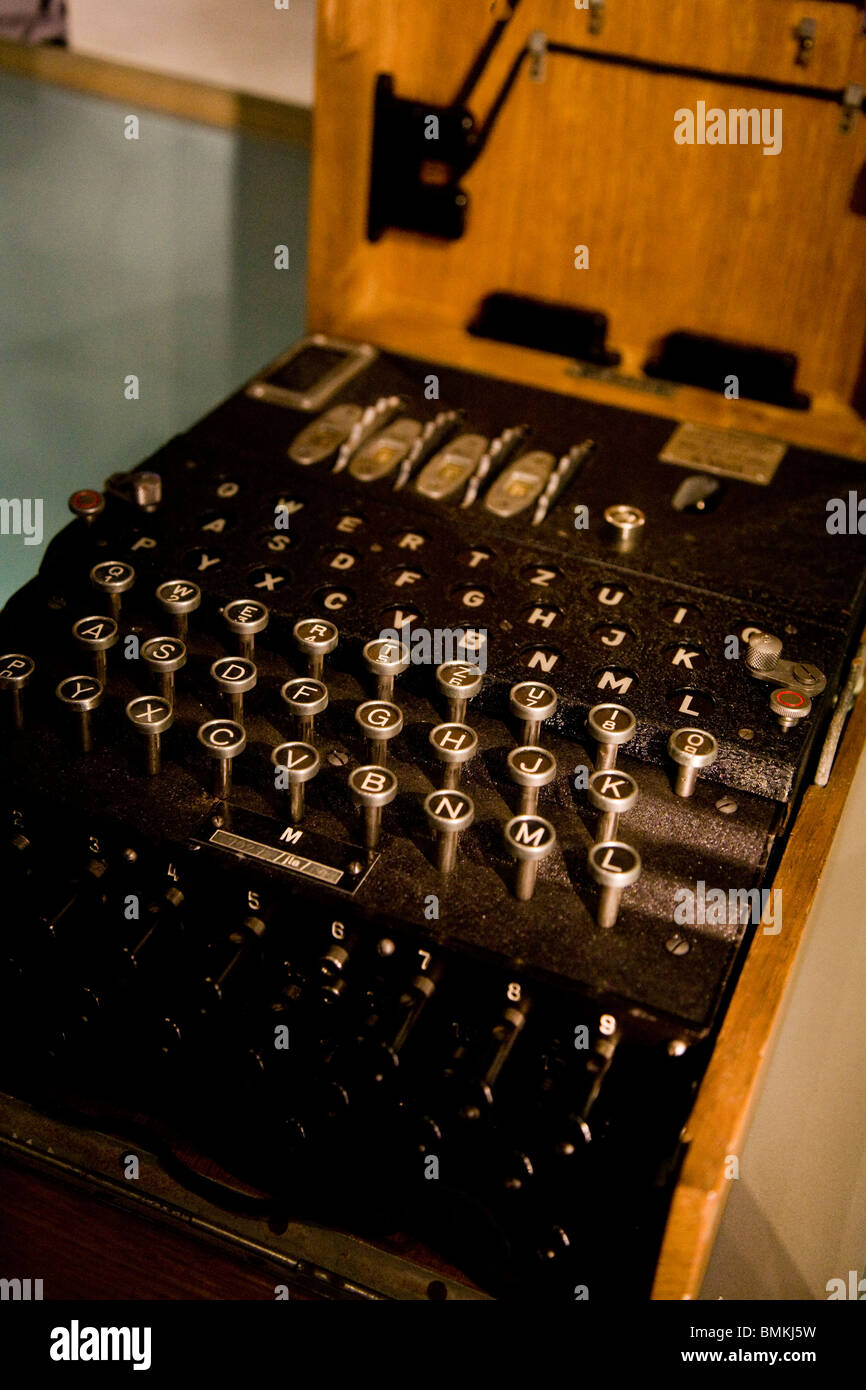 Deutsche WWII Enigma-Code-Maschine Stockfoto