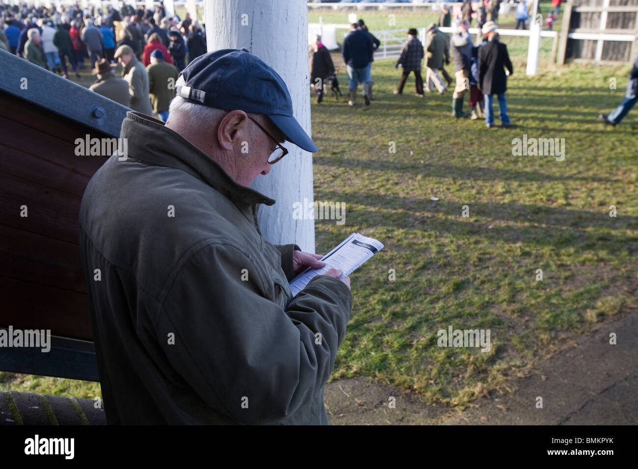 Punkt zu Punkt-Pferderennen in Cottenham in Cambridgeshire Stockfoto