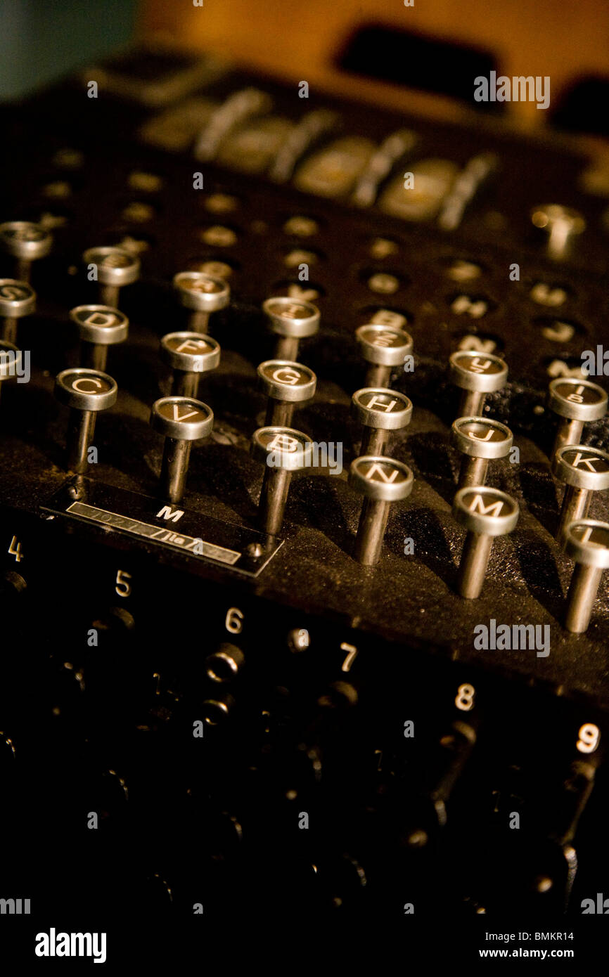 Deutsche WWII Enigma-Code-Maschine Stockfoto