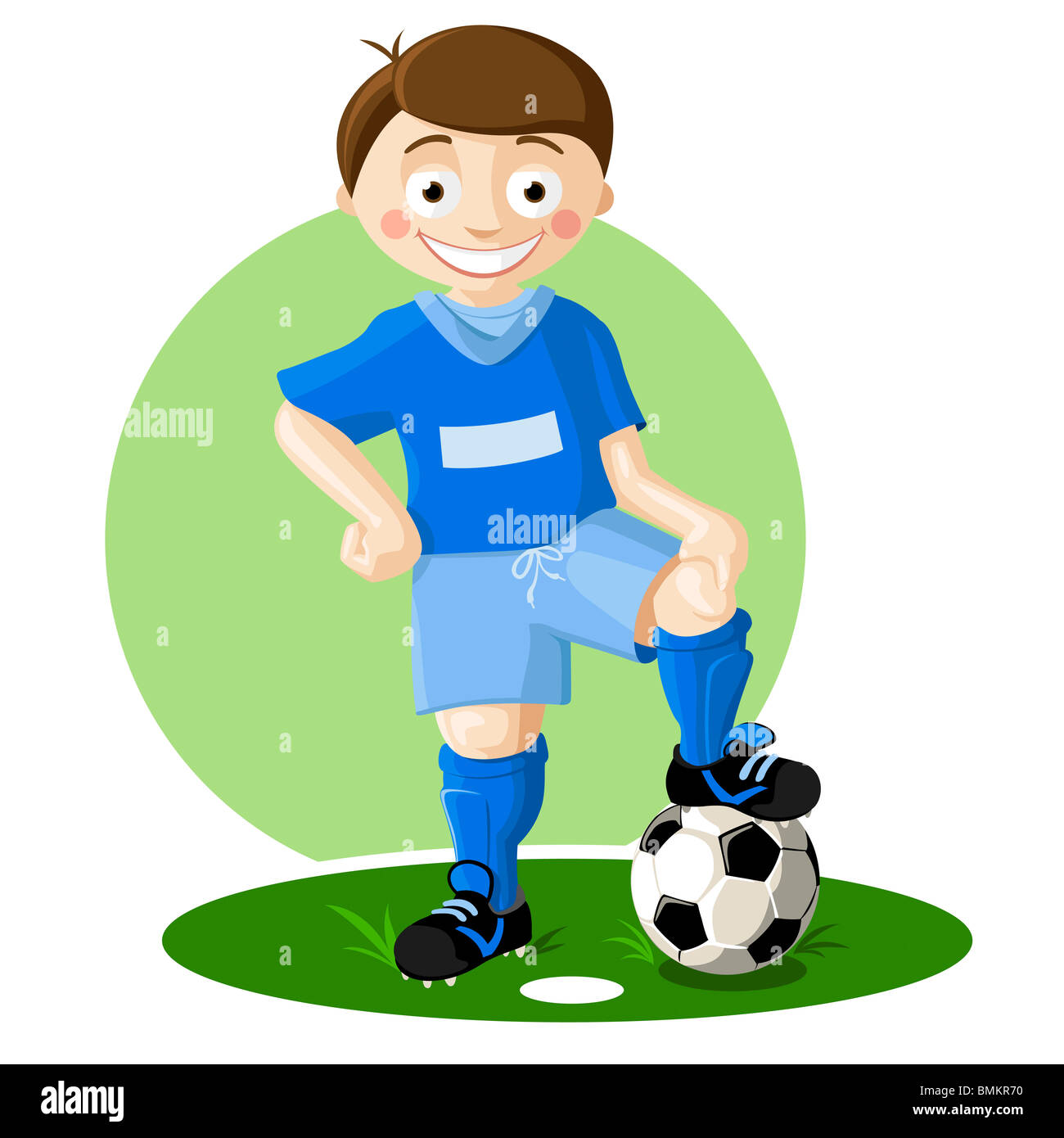 Fußball Spieler junge Stil cartoon Stockfoto
