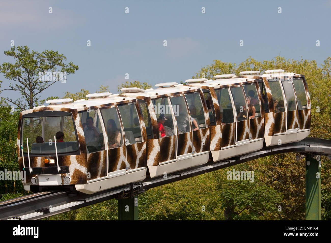 Einschienenbahn im Zoo von Chester Stockfoto