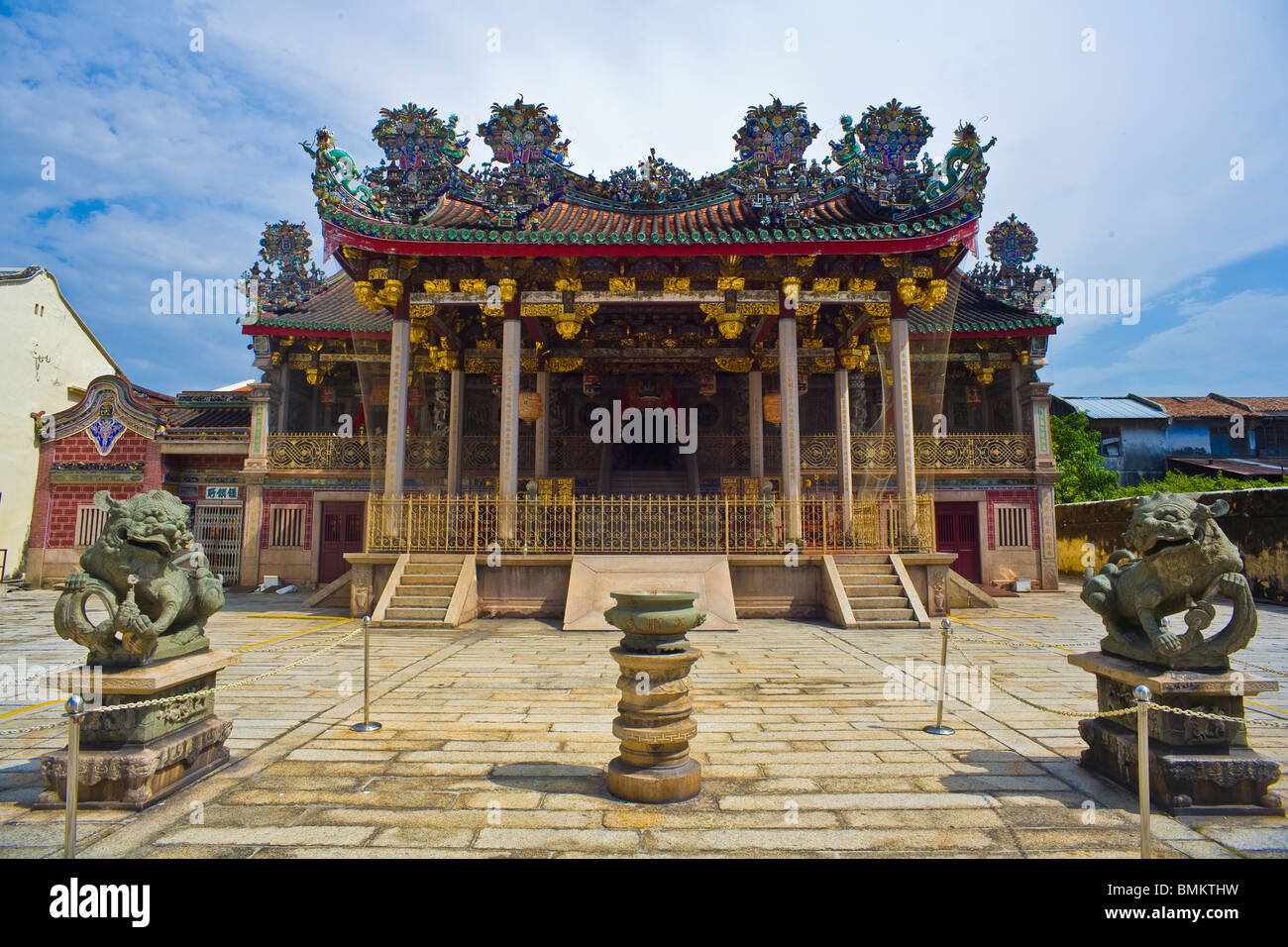 Khoo Kongsi Clanhouse und Tempel in Penang, Malaysia. Stockfoto