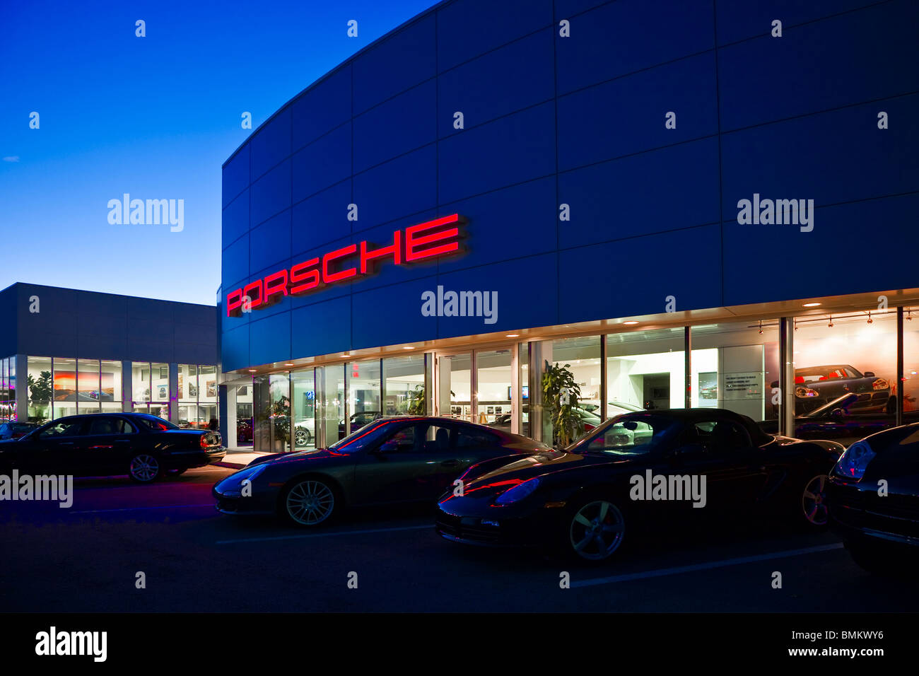 Ocala, FL - Okt 2009 - Porsche-Sportwagen zum Verkauf an Händler in Ocala, Florida Stockfoto