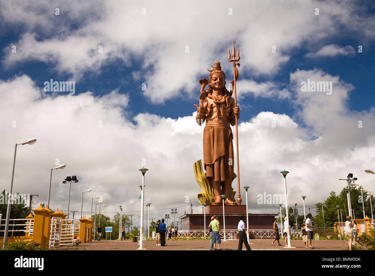 Grand Bassin-heilige Stätte der Hindus, riesigen Shiva-Statue 108 Meter hoch, Maha Shivaratri Tempel, Mauritius, Afrika Stockfoto