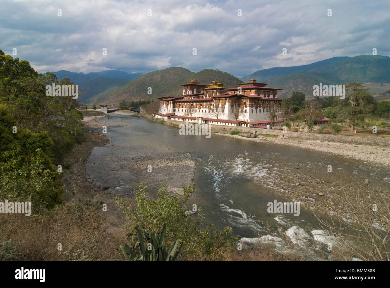 Tsong, Festung Kloster von Punakha, Bhutan, Asien Stockfoto
