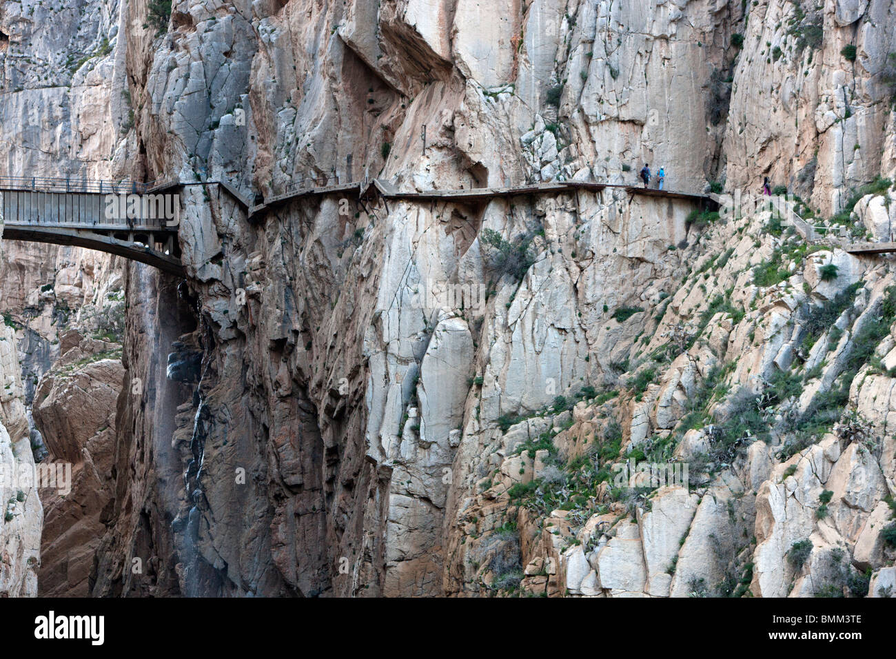 El Caminito del Rey, oder des Königs wenig Weg. El Chorro. Andalusien, Spanien Stockfoto