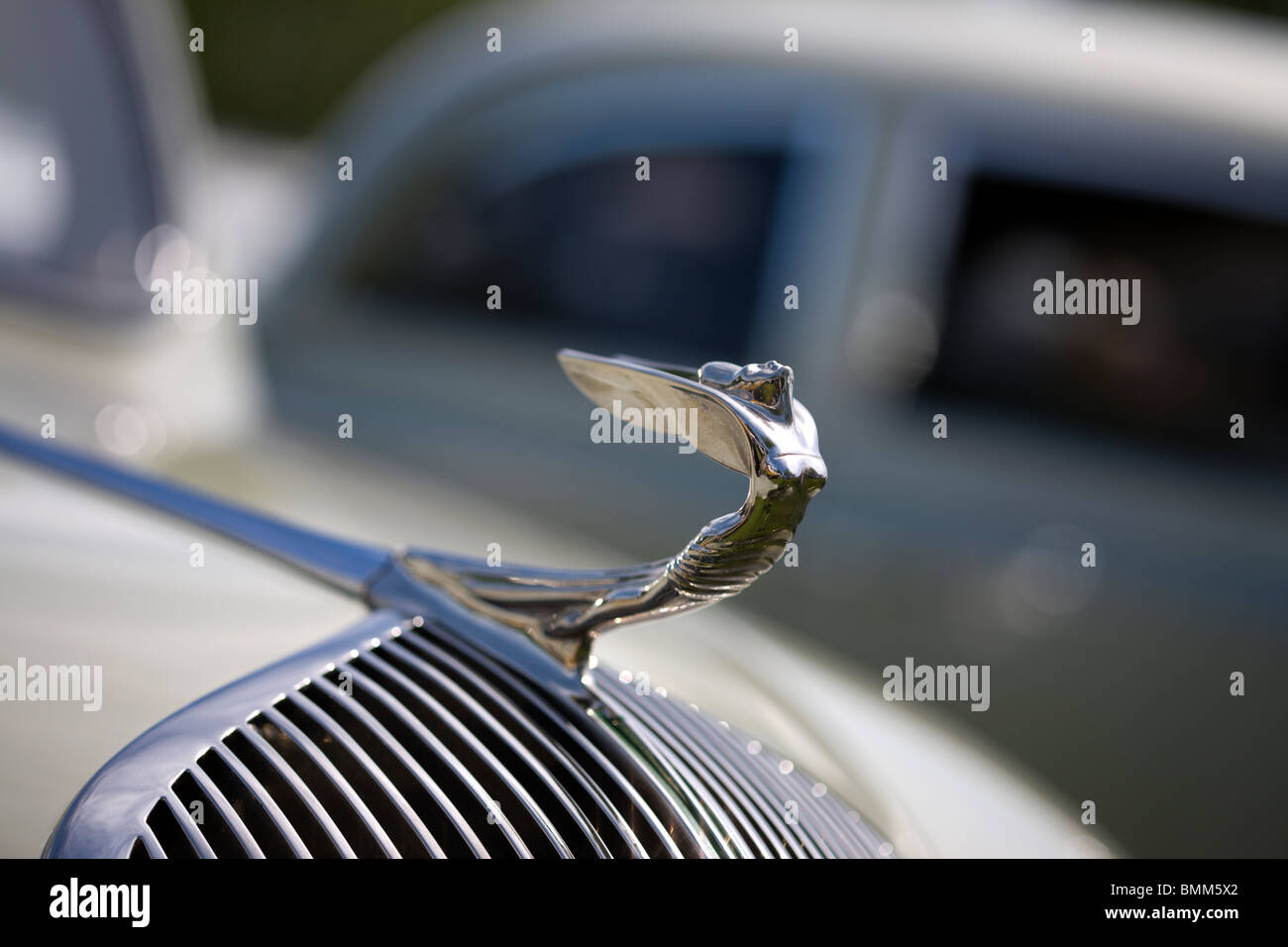 Klassische Kühlerfigur Stockfoto