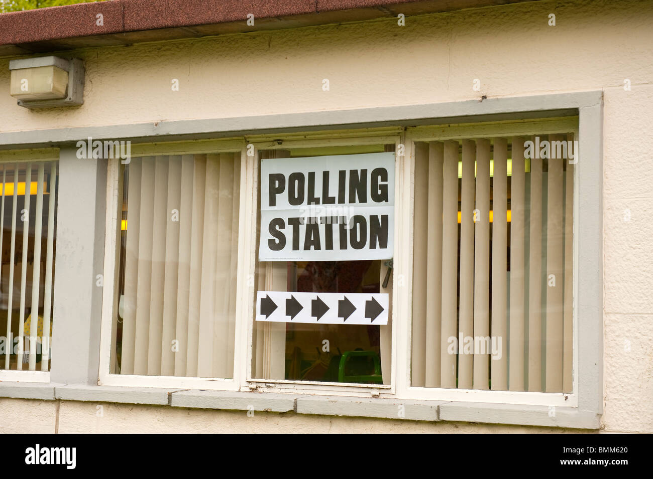 Wahllokal UK allgemeinen Wahlen Stockfoto