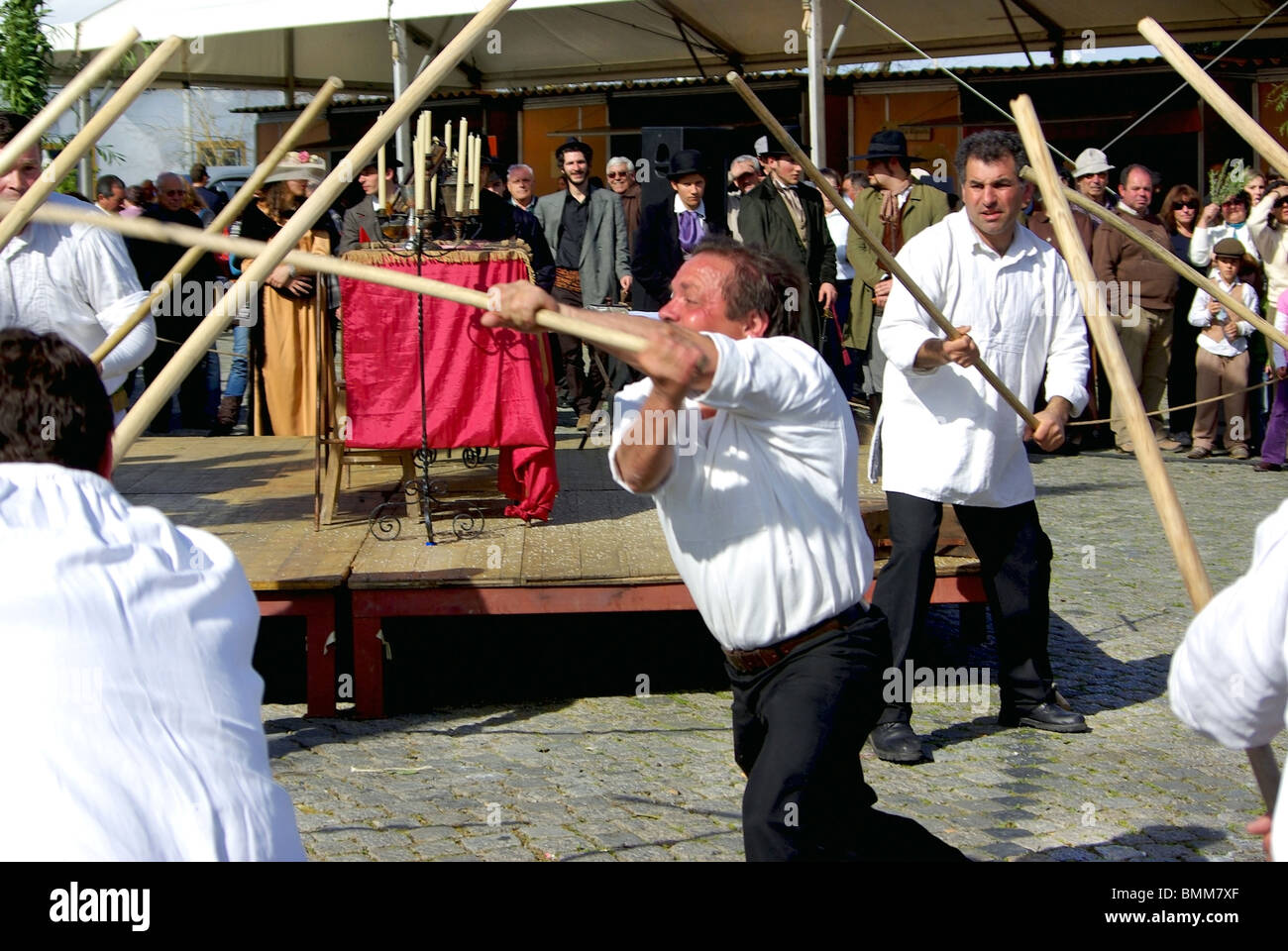 Traditionelles Spiel in Portugal. Stockfoto