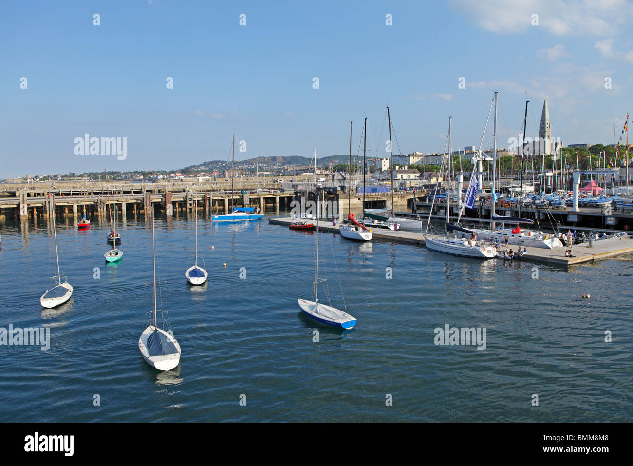 Hafen von Dun Laoghaire, Co. Dublin, Irland Stockfoto