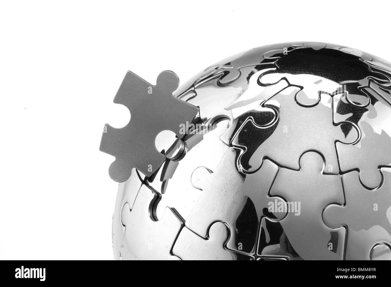 Puzzle Globus puzzle Stockfoto