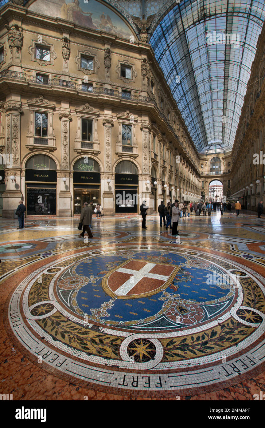 Galleria Vittorio Emanuele II, Mailand, Italien Stockfoto