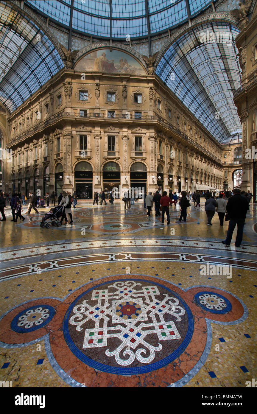Galleria Vittorio Emanuele II, Mailand, Italien Stockfoto