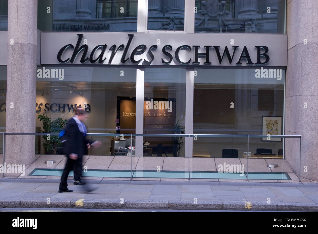 Charles Schwab, London Investoren Centre, City Lonon Stockfoto