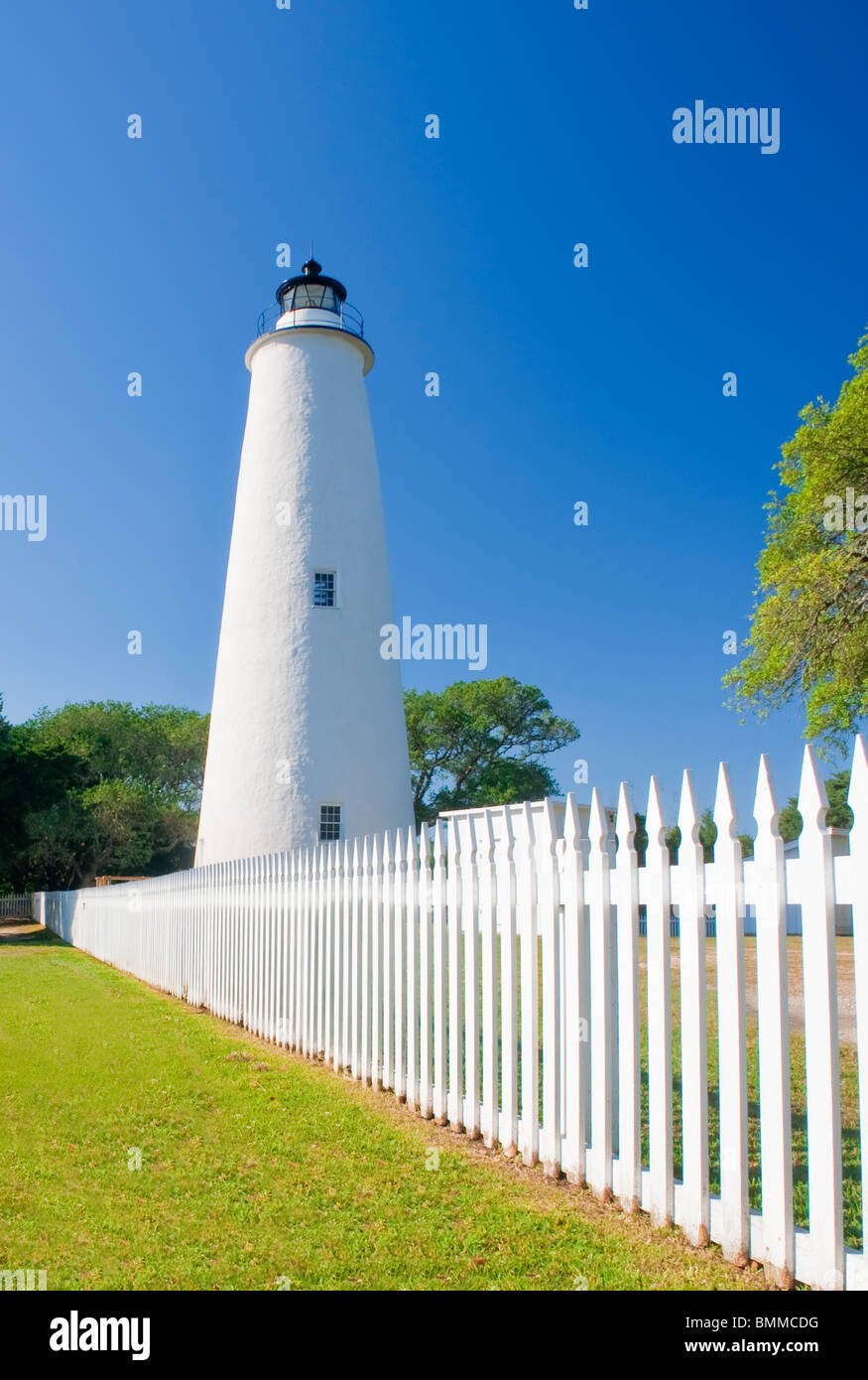 Ocracoke Island Leuchtturm auf den Outer Banks von North Carolina Stockfoto