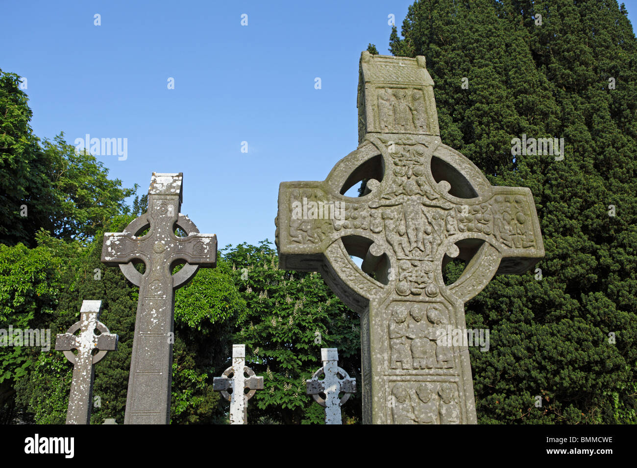 Muiredach´s Kreuz, Monasterboice Kloster in der Nähe von Drogheda, Co. Louth, Irland Stockfoto