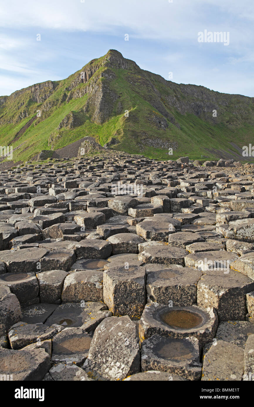 Kristallring Causeway, Co. Antrim, Nordirland Stockfoto