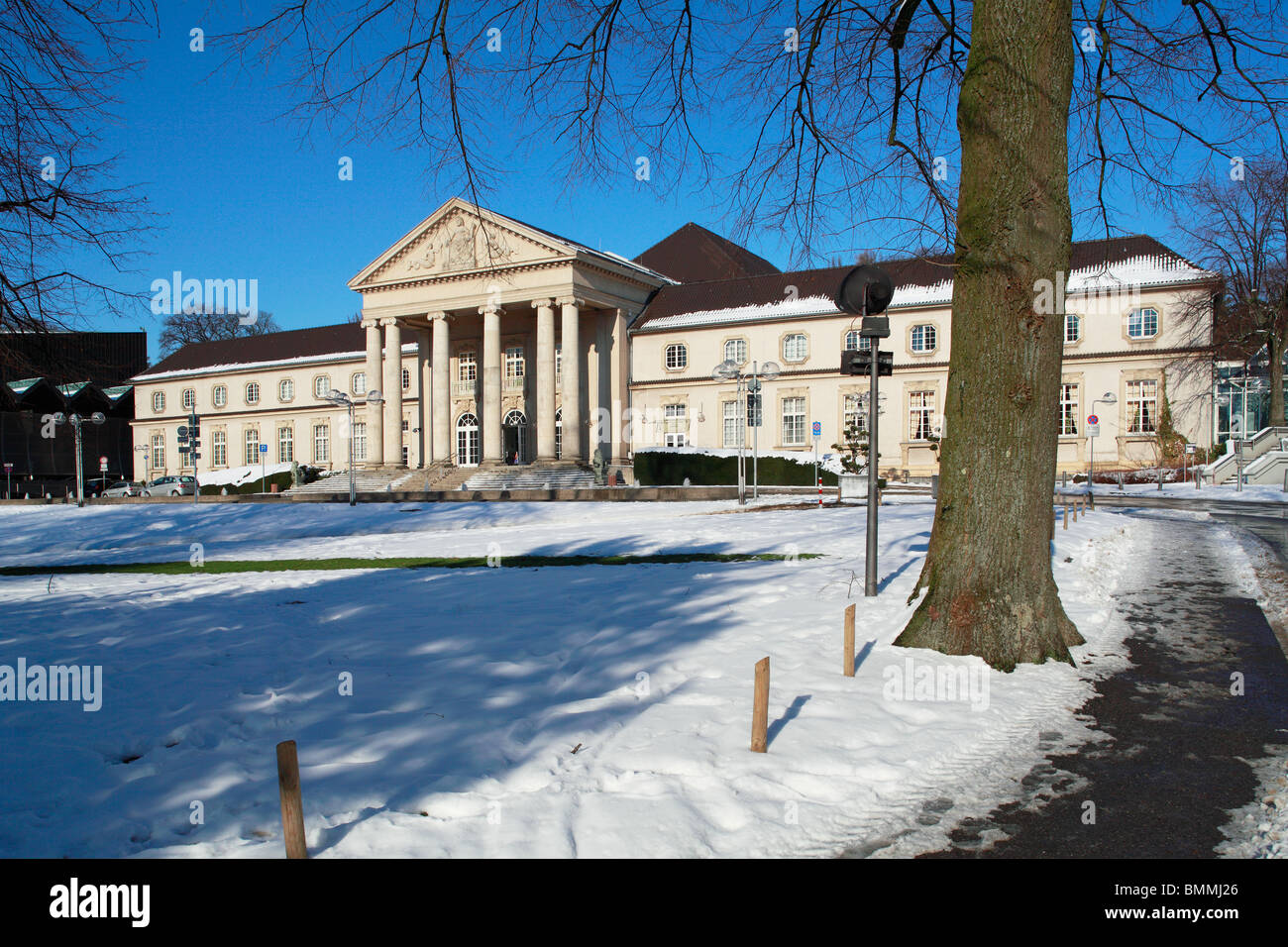 Spielkasino, Winterlich Verschneit, Aachen, Rheinland, Nordrhein-Westfalen Stockfoto