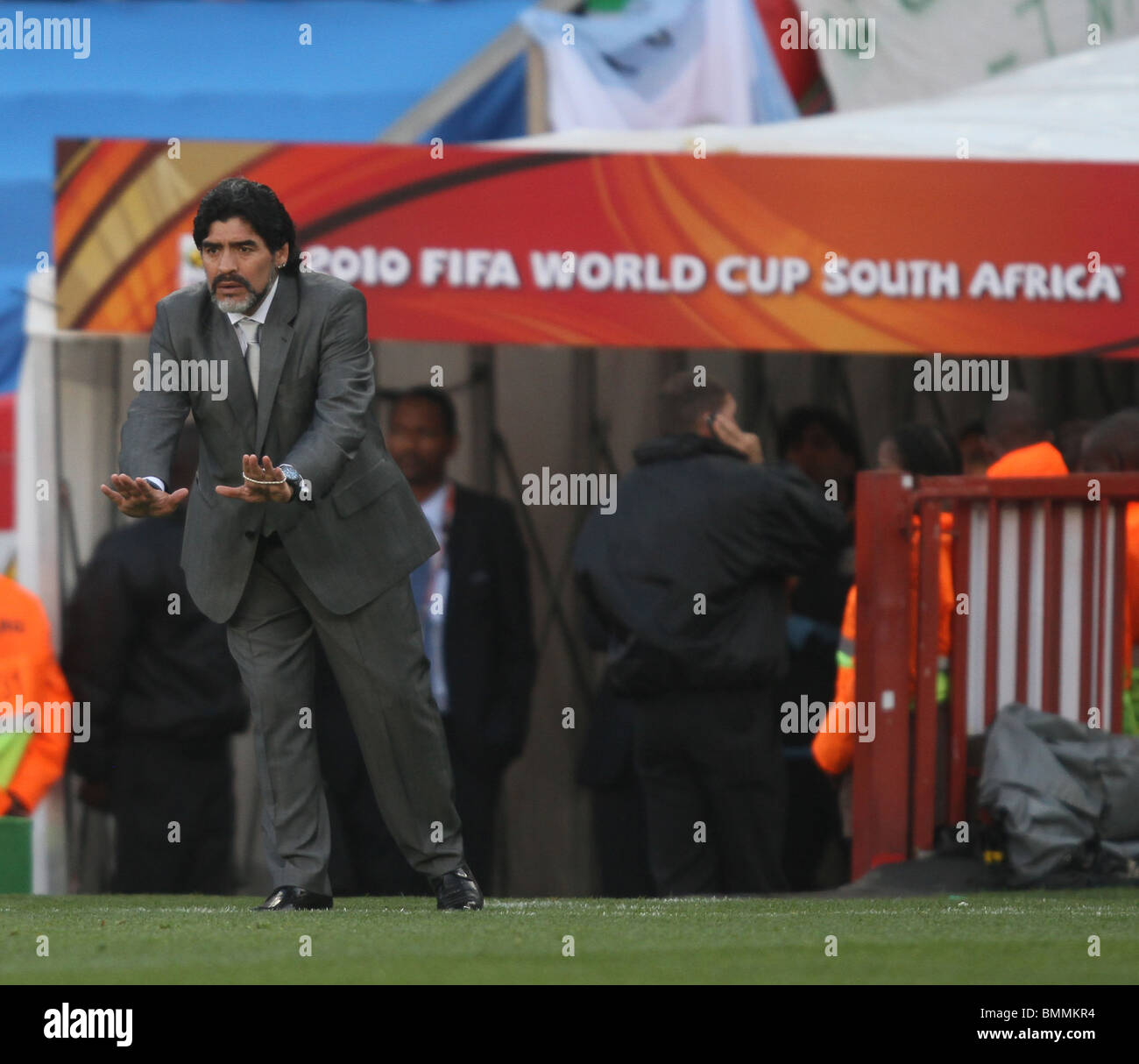 DIEGO MARADONA Argentinien V NIGERIA ELLIS PARK JOHANNESBURG Südafrika 12. Juni 2010 Stockfoto