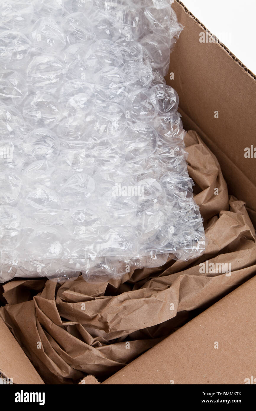 Verpackungsmaterial in der Nähe erschossen Stockfoto